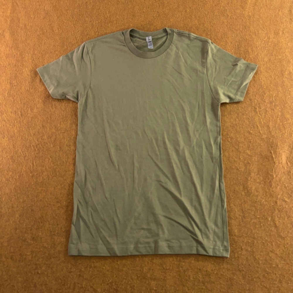 Next Level Apparel Mens XS Green Solid Cotton Short Sleeve T-Shirt New